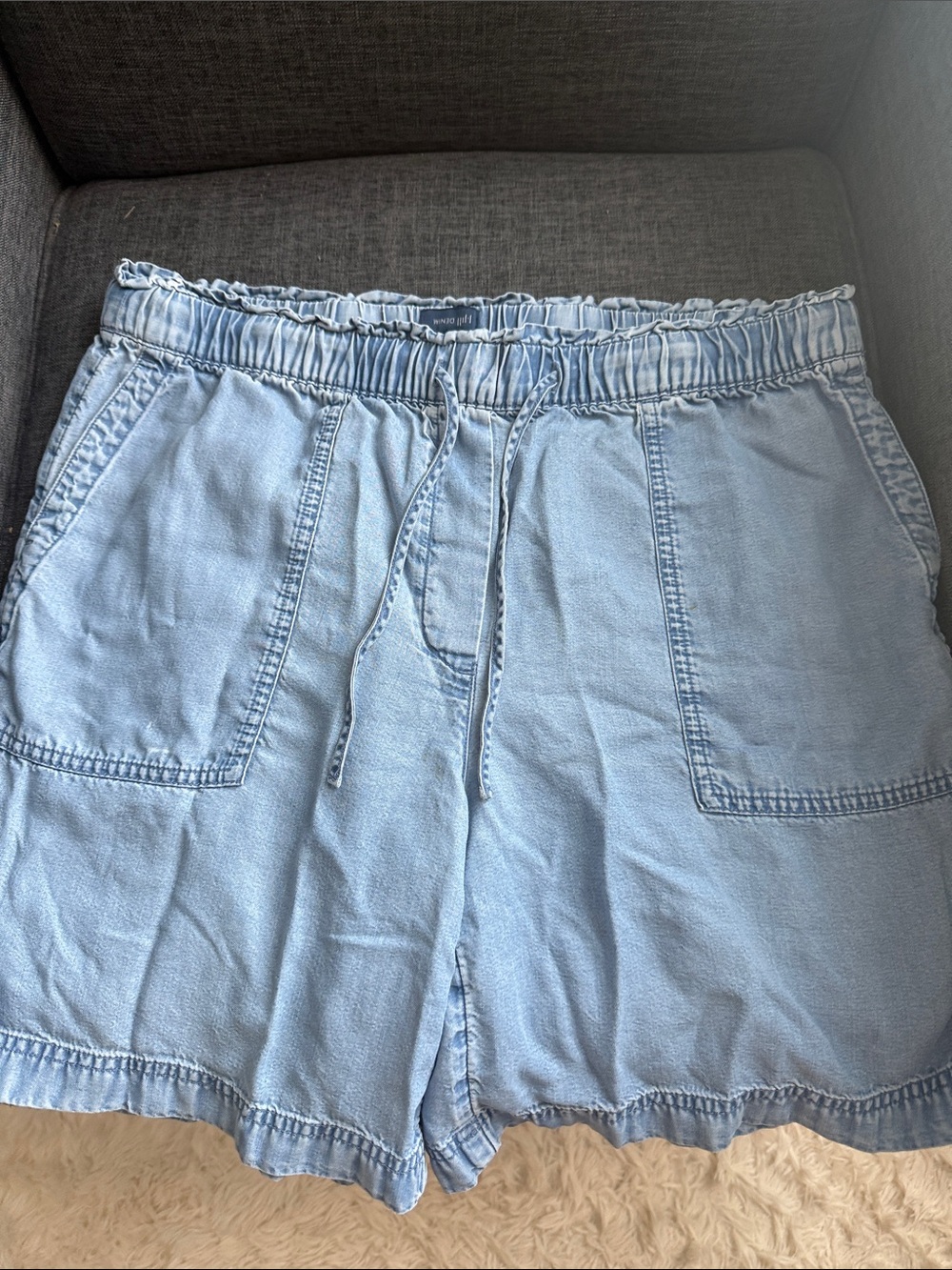 J. Jill Light Blue Denim Drawstring Shorts